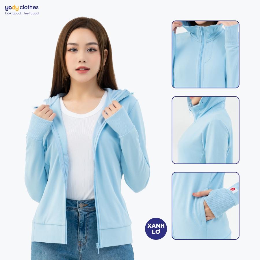 Áo chống nắng nữ YODY chất liệu cotton điều hòa, cản tia UV thoáng mát mềm mại ACN6008