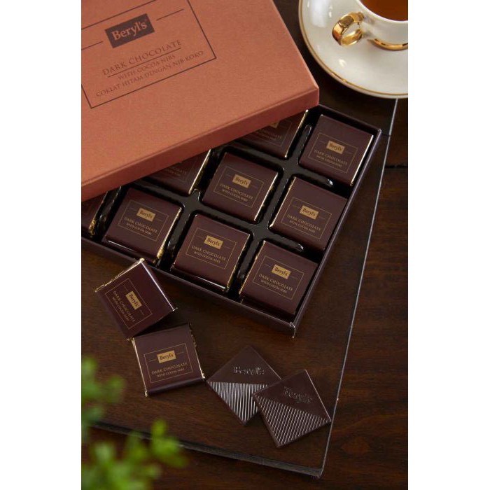 Sô cô la Beryl's đắng vị hạt rang ca cao ( Beryl's Chocolate Cocoa Nibs )  216g