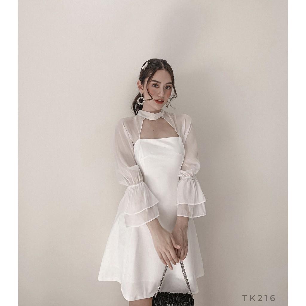 Đầm xoè phối voan Cực xinh