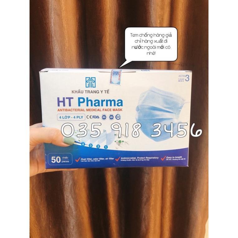 Khẩu trang y tế 3 lớp HT Pharma hộp 50c