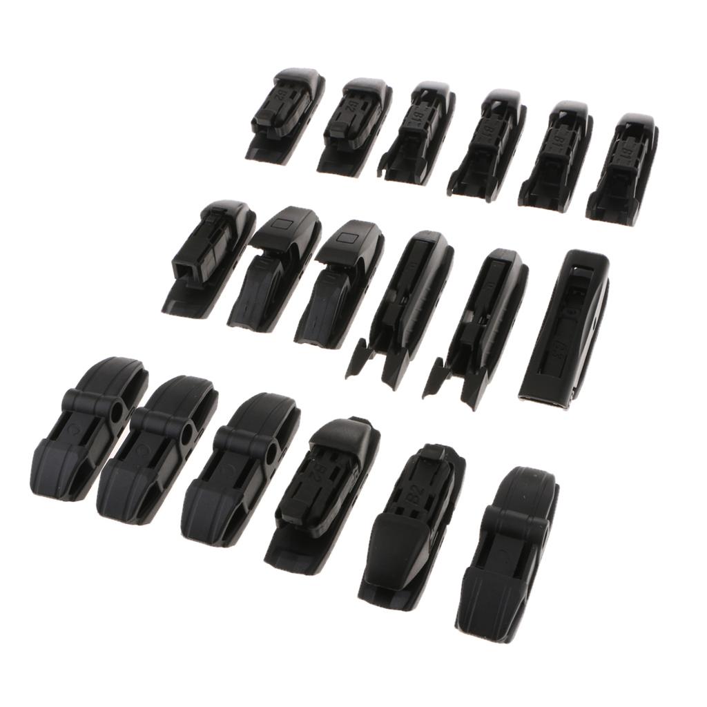18 PCS Tool Car & Truck Windshield Wiper Connectors Wiper Blade Connector