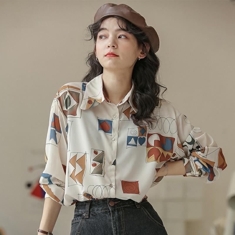Áo sơ mi nữ kiểu dáng retro phong cách Hàn Quốc