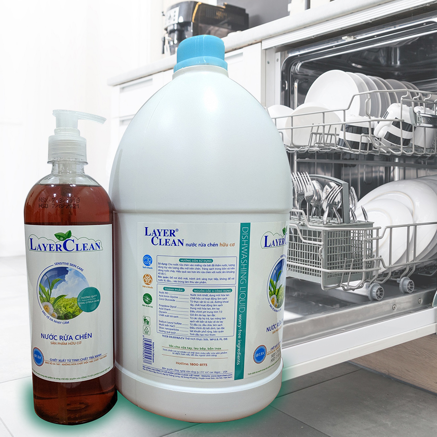 Nước rửa bát Layer Clean Hương Quế