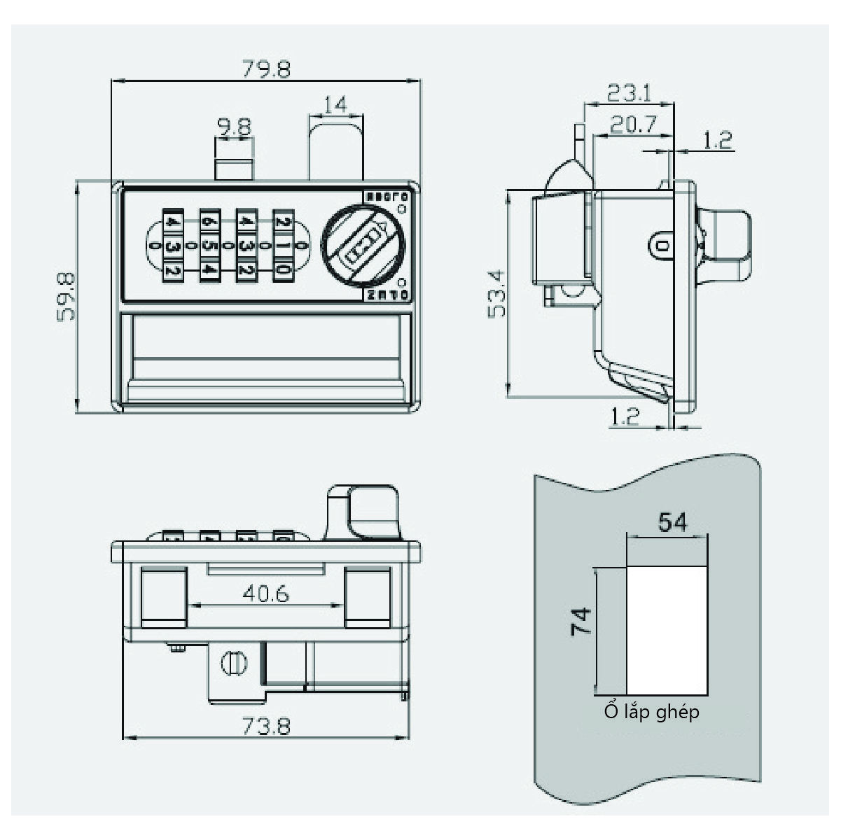 Khoá số 3S công nghệ Singapore dành cho tủ locker (Locker &amp; Lock)