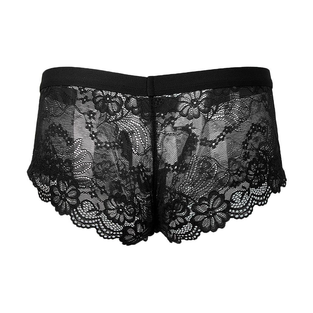 Prettyia 2 Pieces Sexy Men sheer Lace See Through Panties Briefs Underwear
