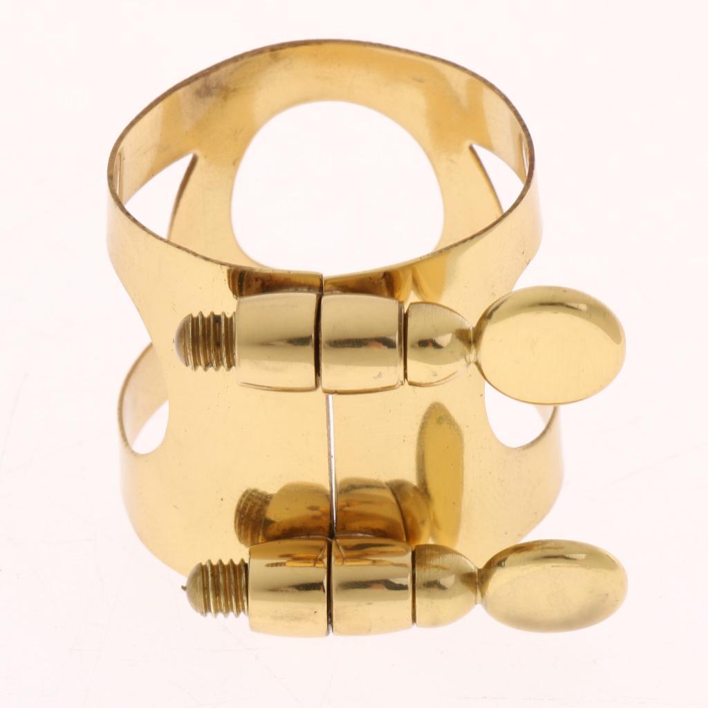 2xMetal Saxophone Eb Ligature Clip for Alto Saxophone Replacement Parts