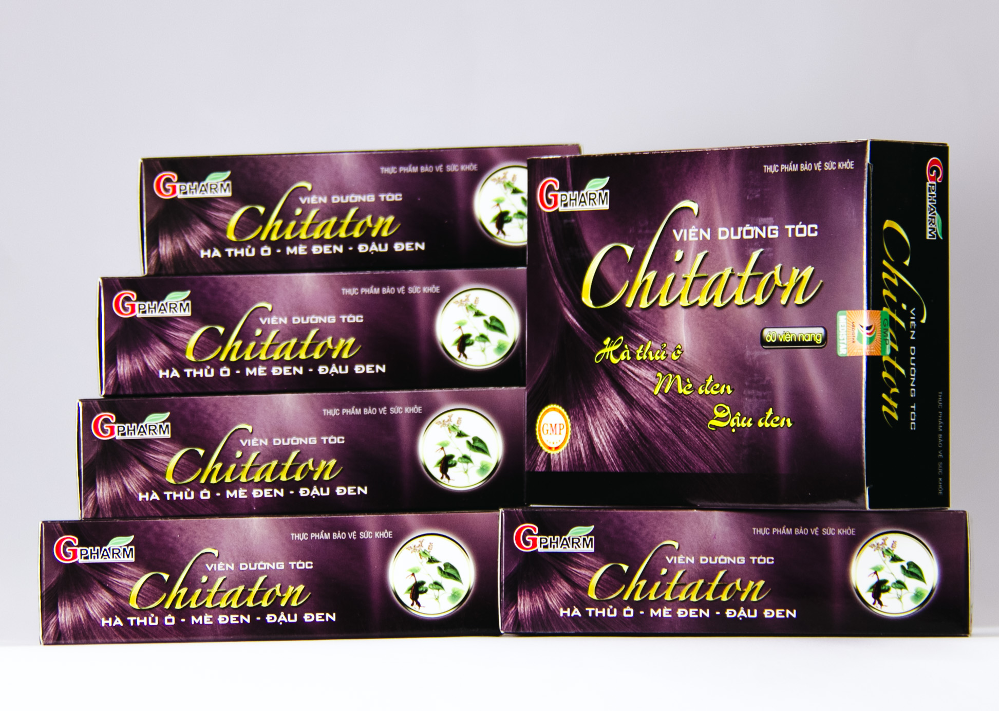 Viên Dưỡng Tóc CHITATON hỗ trợ bổ huyết giúp đen tóc, nuôi dưỡng tóc chắc khỏe, giảm rụng tóc, tóc bạc sớm