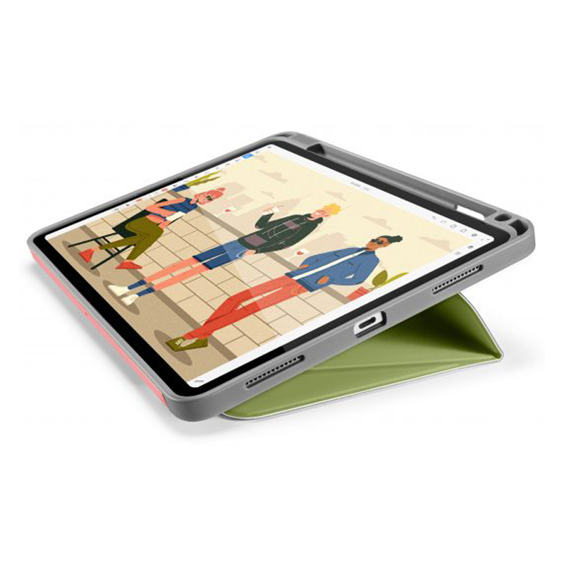 Bao da TOMTOC (USA) dành cho iPad Pro 12.9 inch từ tính đa góc SMART-TRI-B02-004 hỗ trợ sạc không dây APPLE PENCIL - Hàng chính hãng