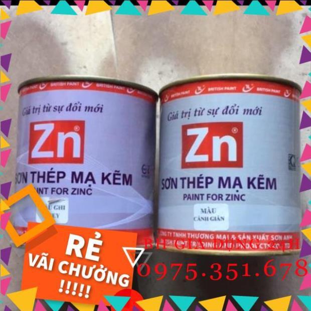 Sơn thép mạ kẽm, Sơn ZN loại 800ml sẵn số lượng lớn-Giadung24h