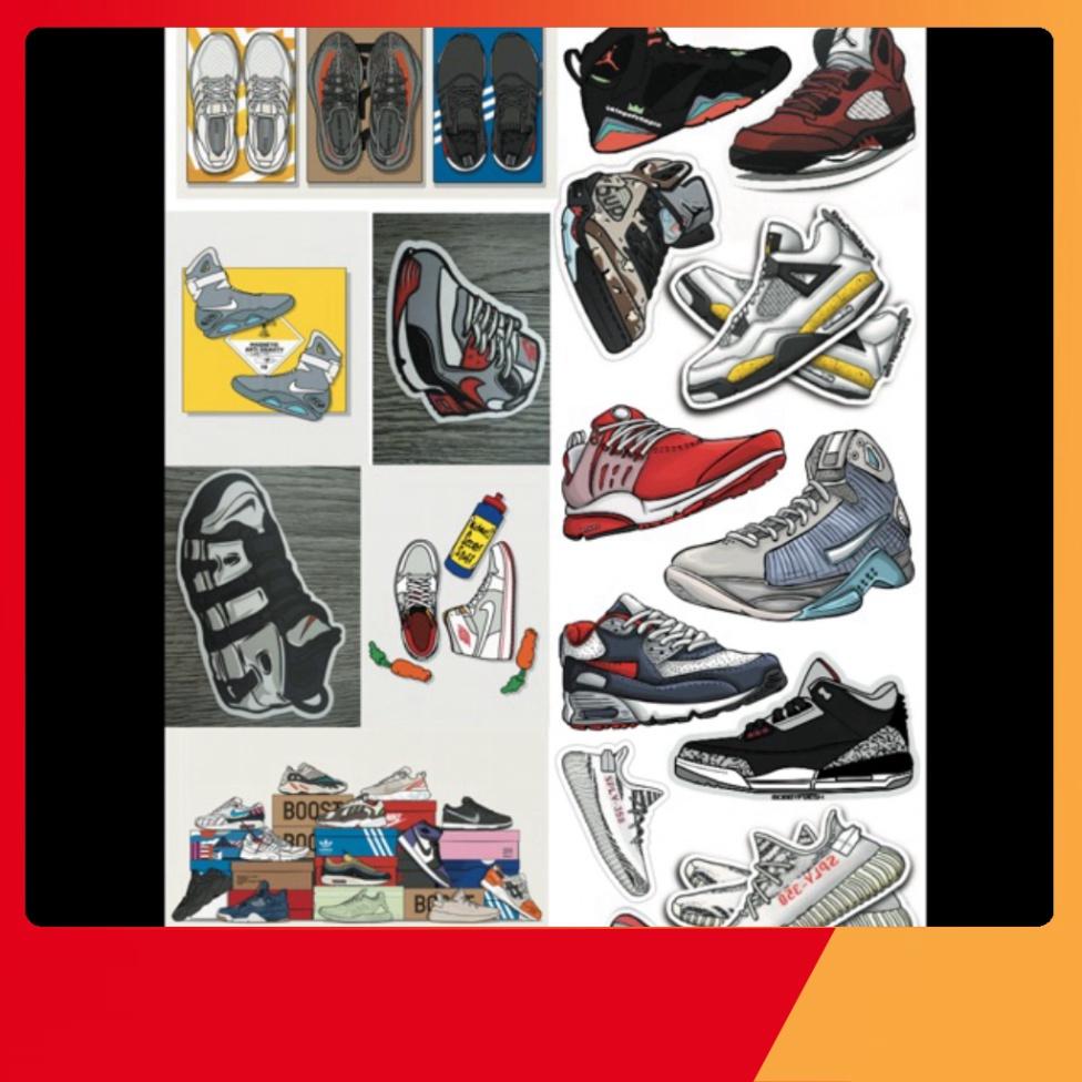 Set 18 sticker giày chống thấm