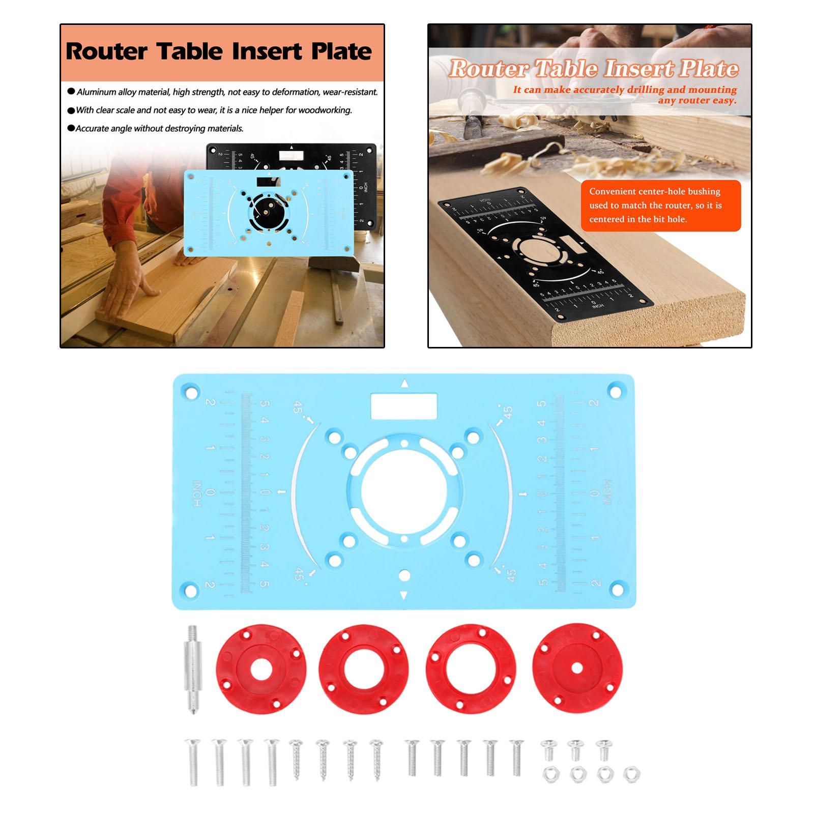 Router Table Insert Plate Wood Milling Flip Board for Woodworking
