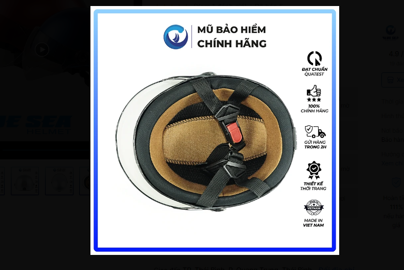 Mũ bảo hiểm 1/2 Nửa đầu- Nhựa ABS Nguyên sinh -Có kính