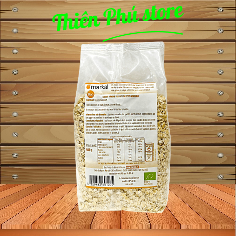 Yến mạch cán mỏng hữu cơ Markal 500g