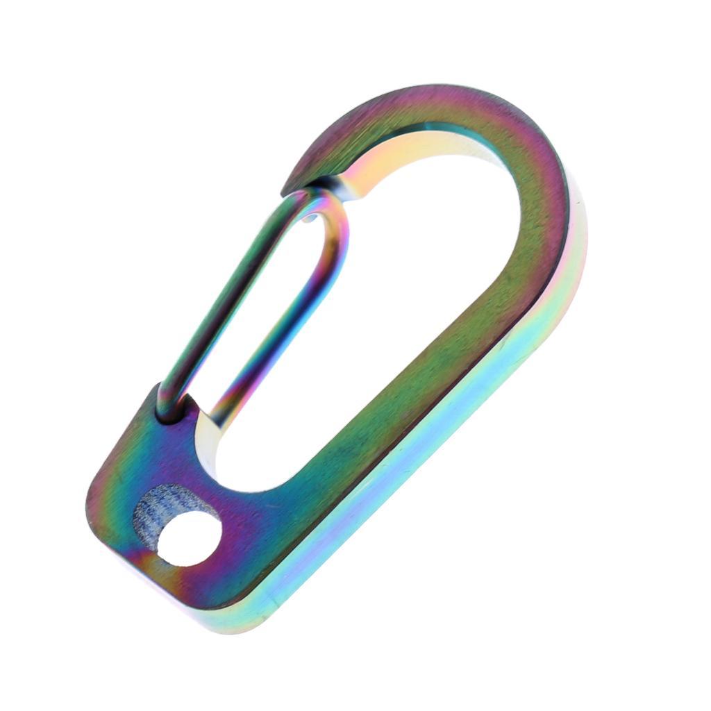 3pcs/set Titanium Alloy Carabiner Clip Keychain Quick Hook Buckle Outdoor Hiking Backpacking Accessories