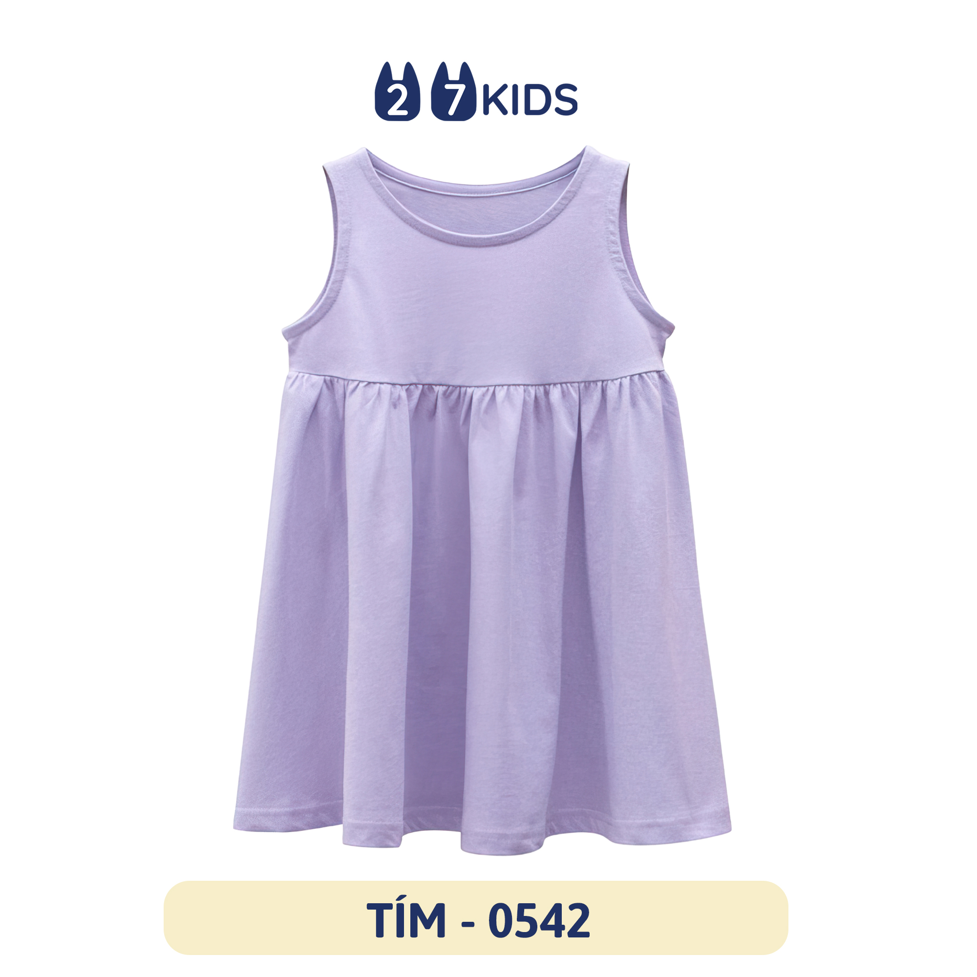 Váy sát nách bé gái 27Kids– đầm nữ mùa hè chất cotton thoáng mát cho trẻ 2-10 Tuổi GSDR2