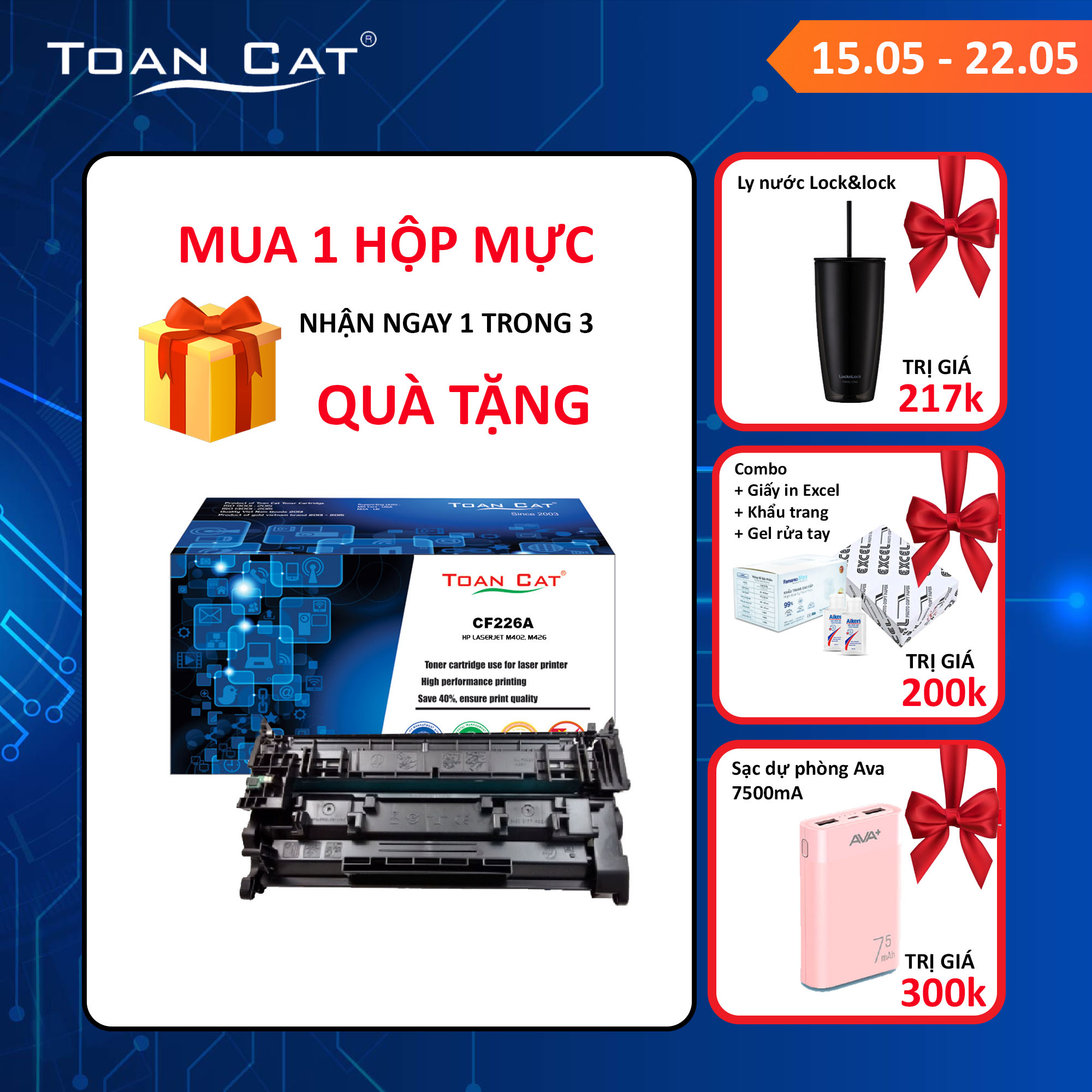 Mực in Toàn Cát - CF226A dùng cho máy HP M402, M426 - HÀNG CHÍNH HÃNG