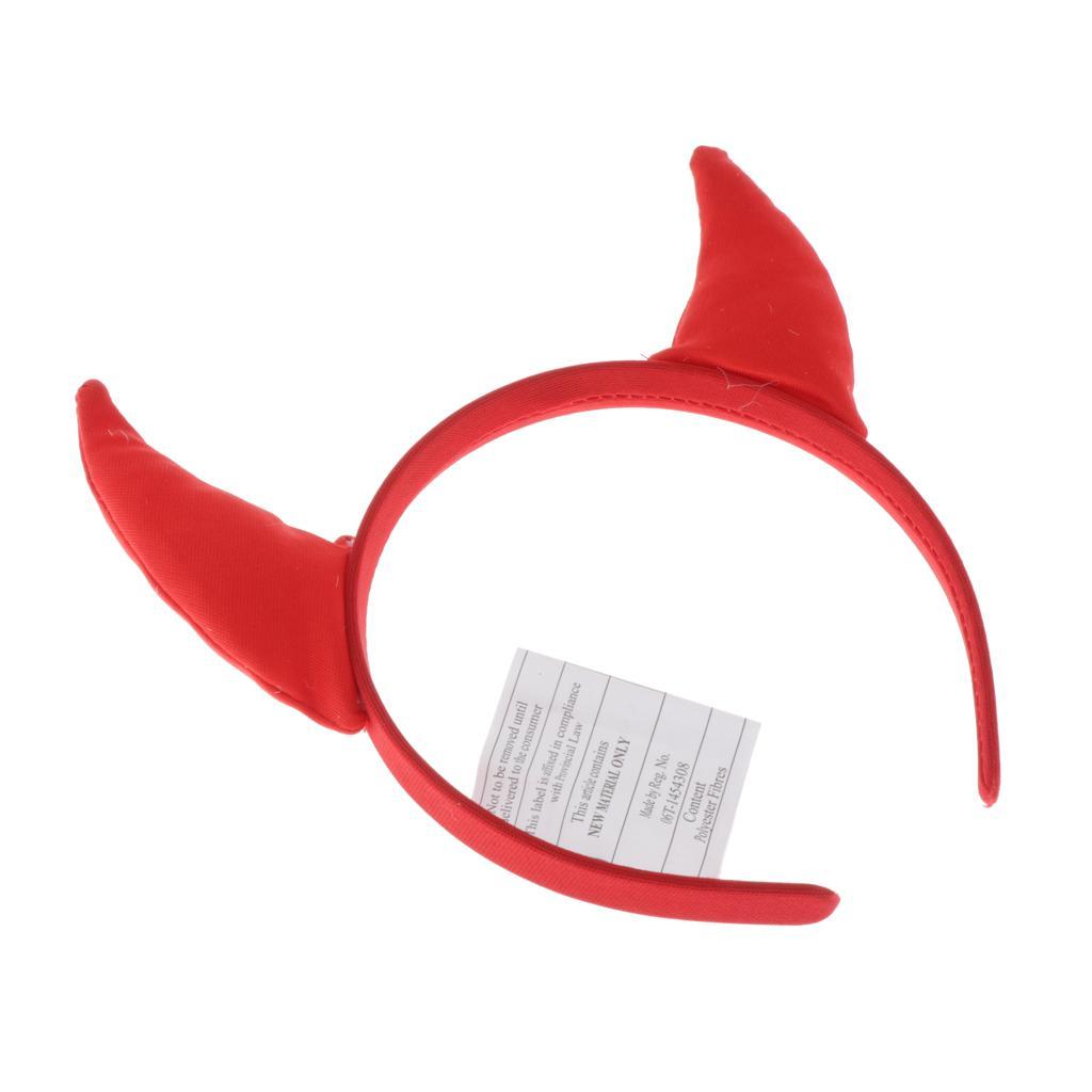 Red Devil's Horn Headdress For Cosplay Accessories Halloween Party Favors