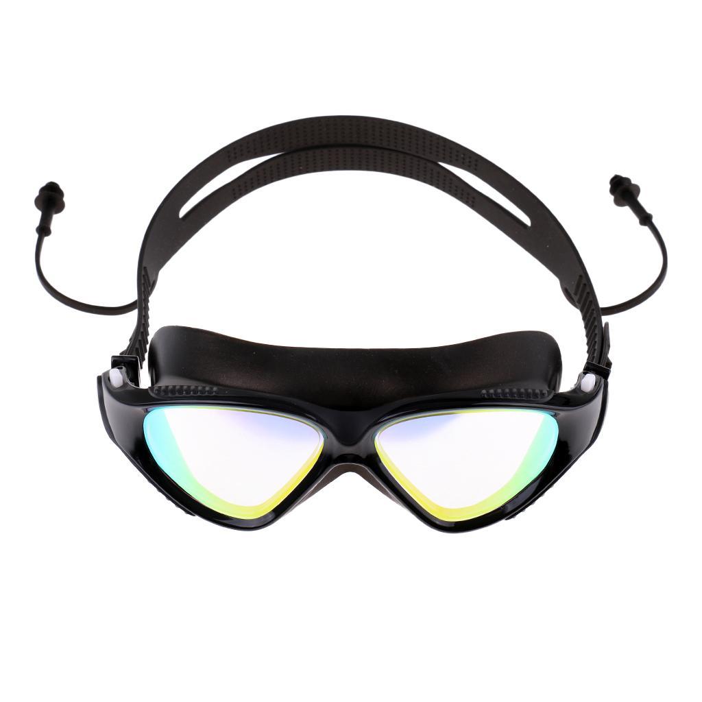 Adjustable Adult Swim Race Swimming Goggles Glasses Anti Fog UV Protection with Ear Plug + Protective Case