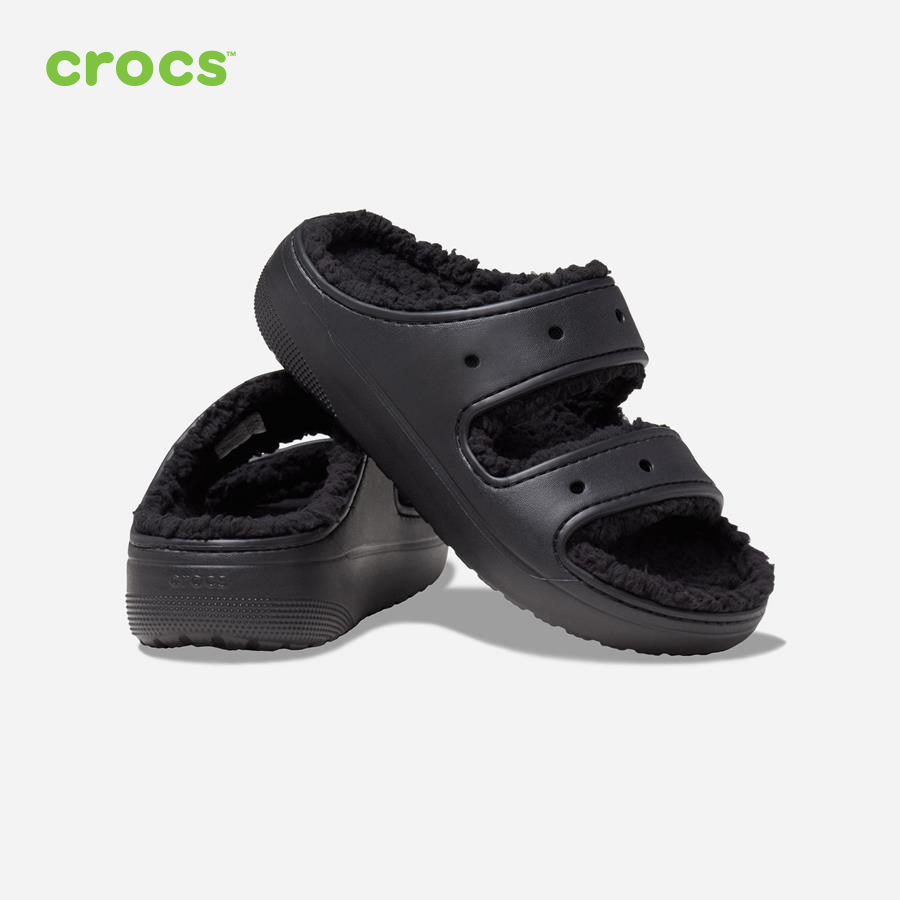 Giày sandal unisex Crocs FW Classic Sandal U Cozzzy Blk/Blk - 207446-060