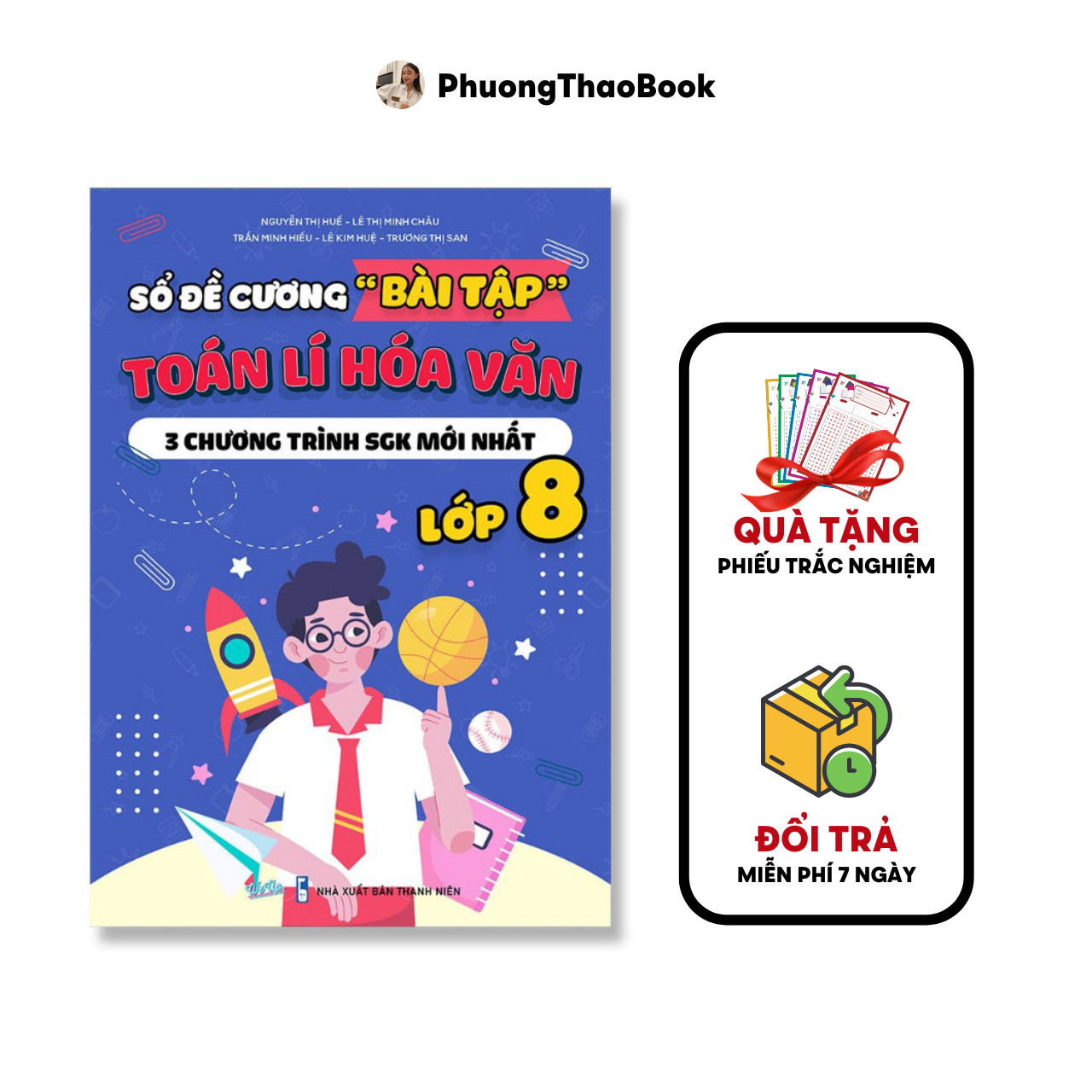 Sách - Sổ Đề Cương Bài Tập Toán Lý Hóa Lớp 8