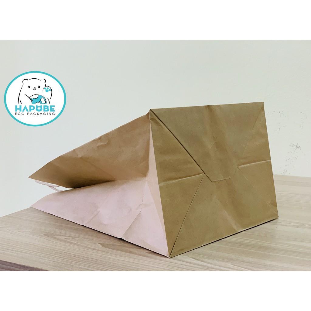 100 túi giấy kraft nhật có quai K2033 21,5x15x31cm