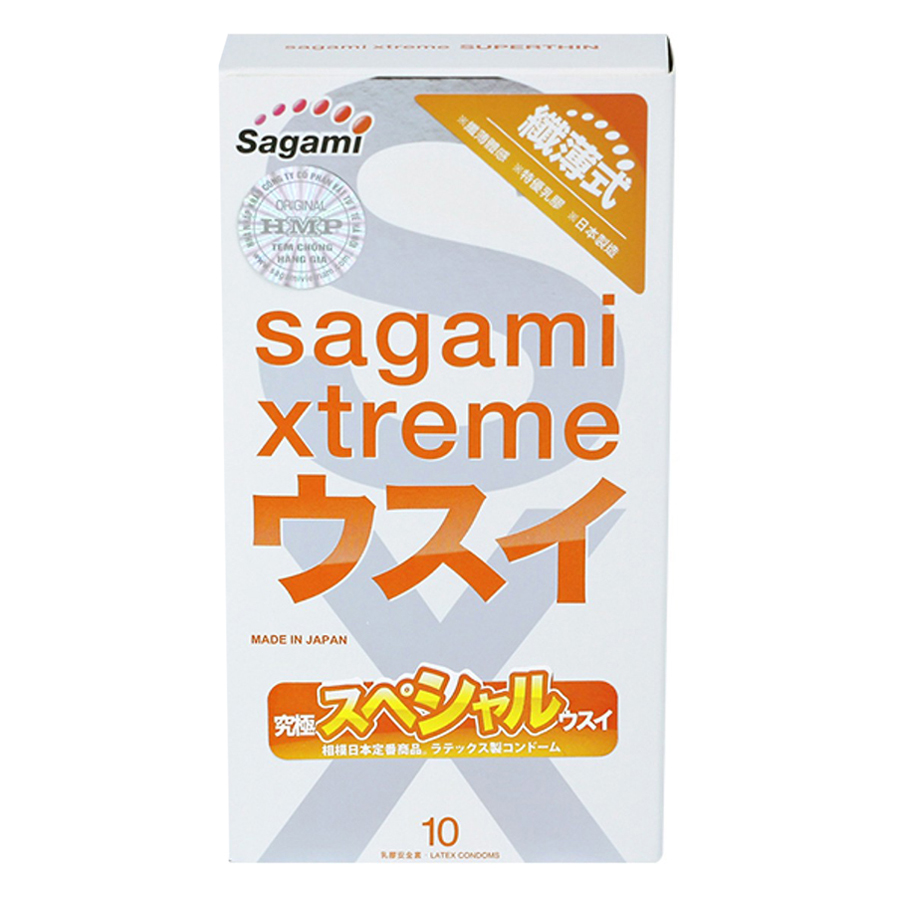 Bộ 2 Hộp Bao Cao Su Siêu Mỏng Cao Cấp Sagami Xtreme Super Thin (10 Bao)
