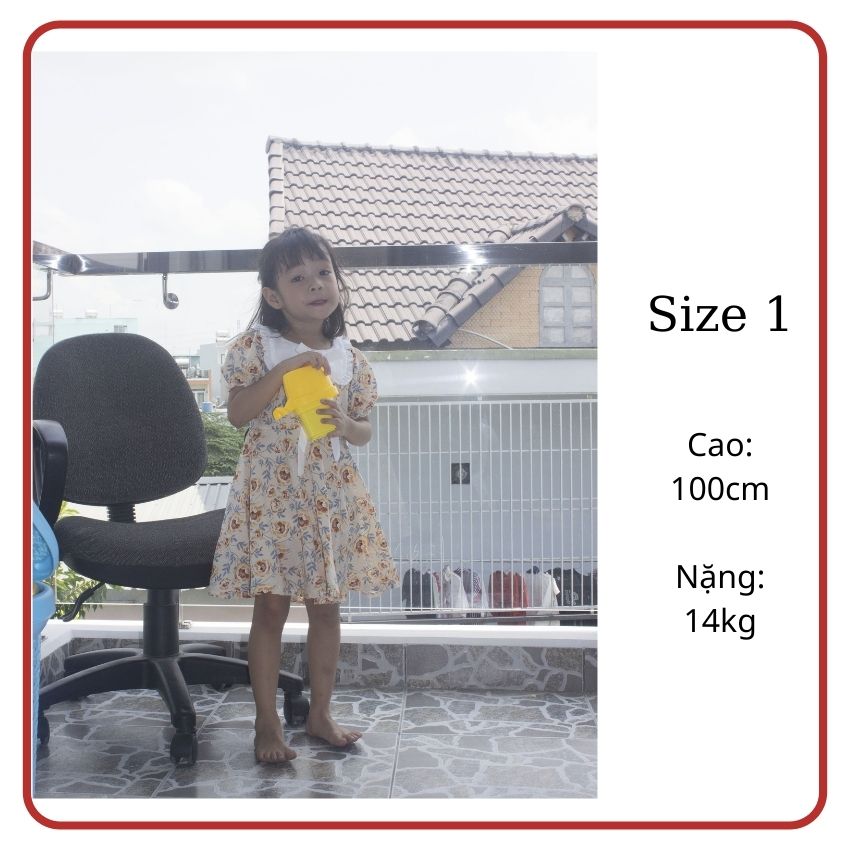 Đầm bé gái cổ nơ xinh xắn, chất liệu voan lụa thoáng mát, mềm mịn - Shop TiVung chuyên đầm váy nữ