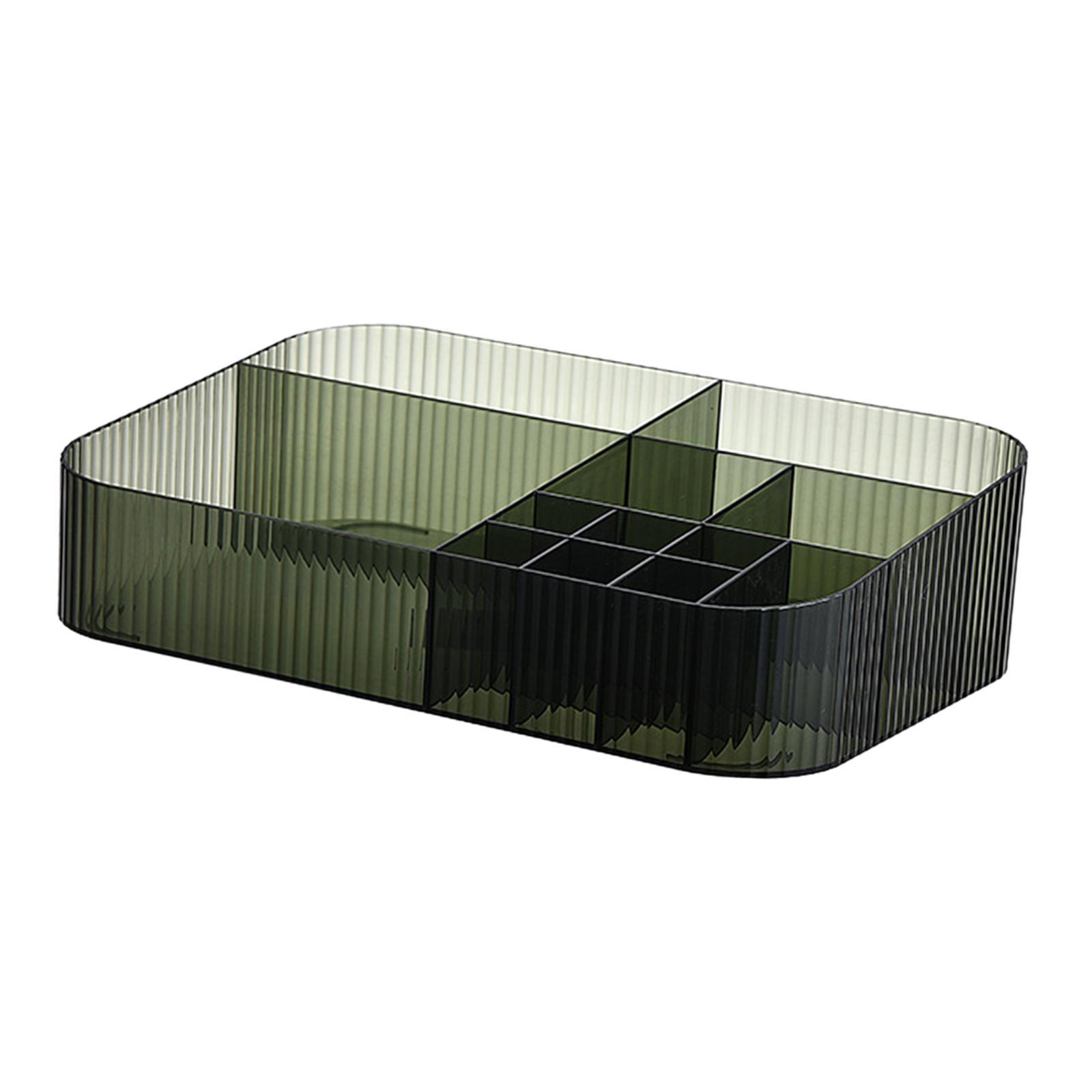 Cosmetic Organizer Desktop Storage Box Makeup Brush Holder for Bathroom Green