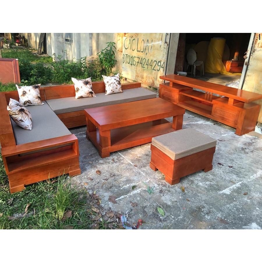 Bàn ghế sofa phòng khách gỗ sồi Nga đẹp