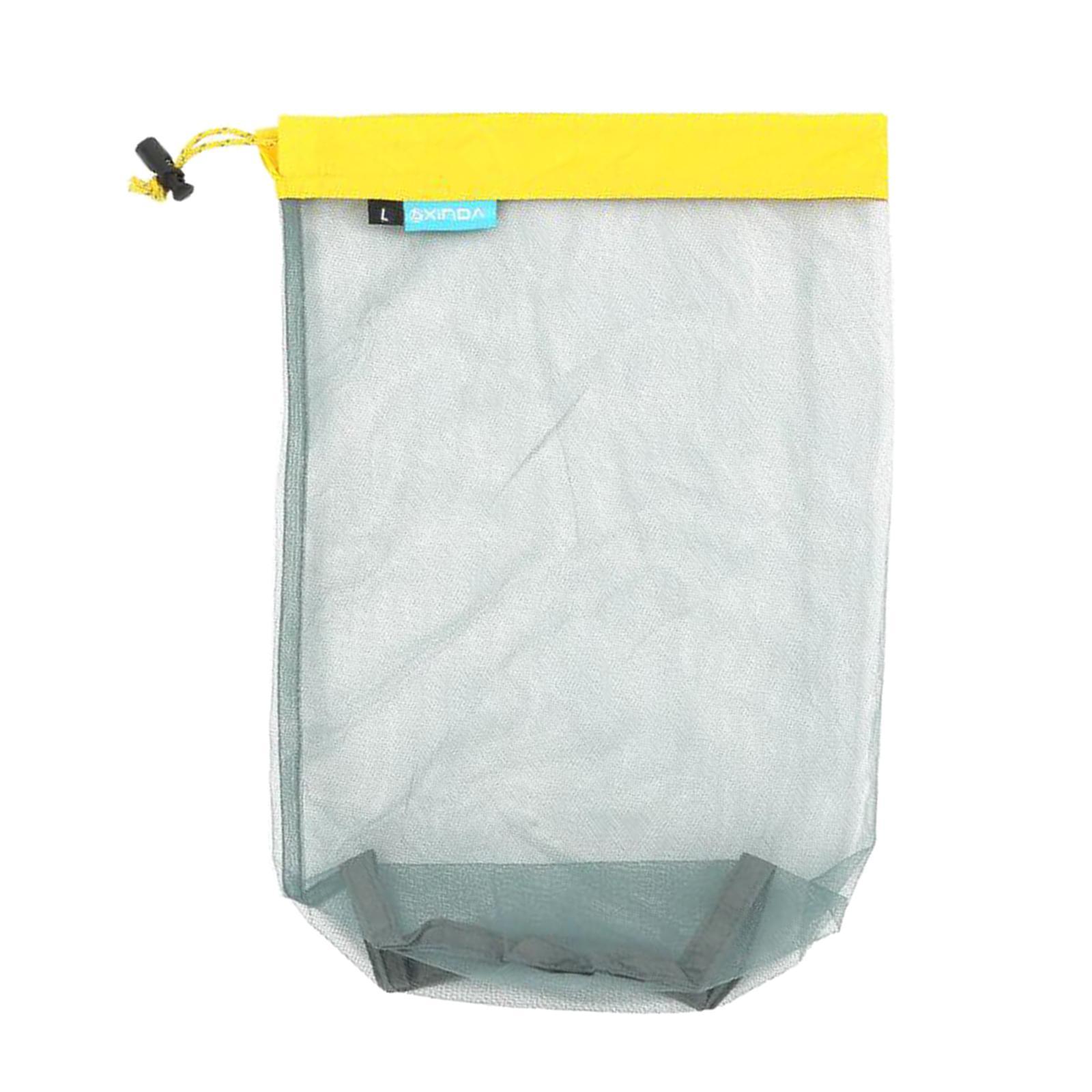 Light Stuff Sacks Nylon Mesh Drawstring Storage Bag for Camping Travel