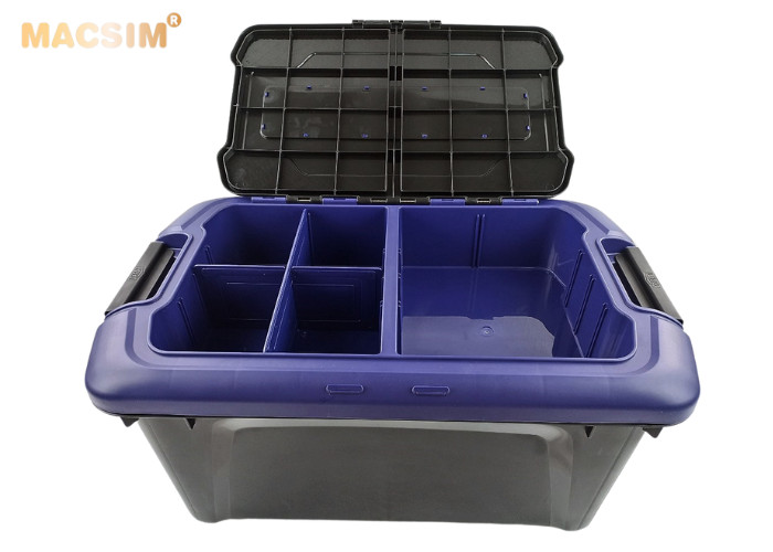 Hộp đựng đồ trên ô tô 60 lít kích thước màu đen tím 59,5cm x 35,5cm x 35cm - hộp đựng đồ trong cốp ô tô nhãn hiệu Macsim chất liệu PP cao cấp