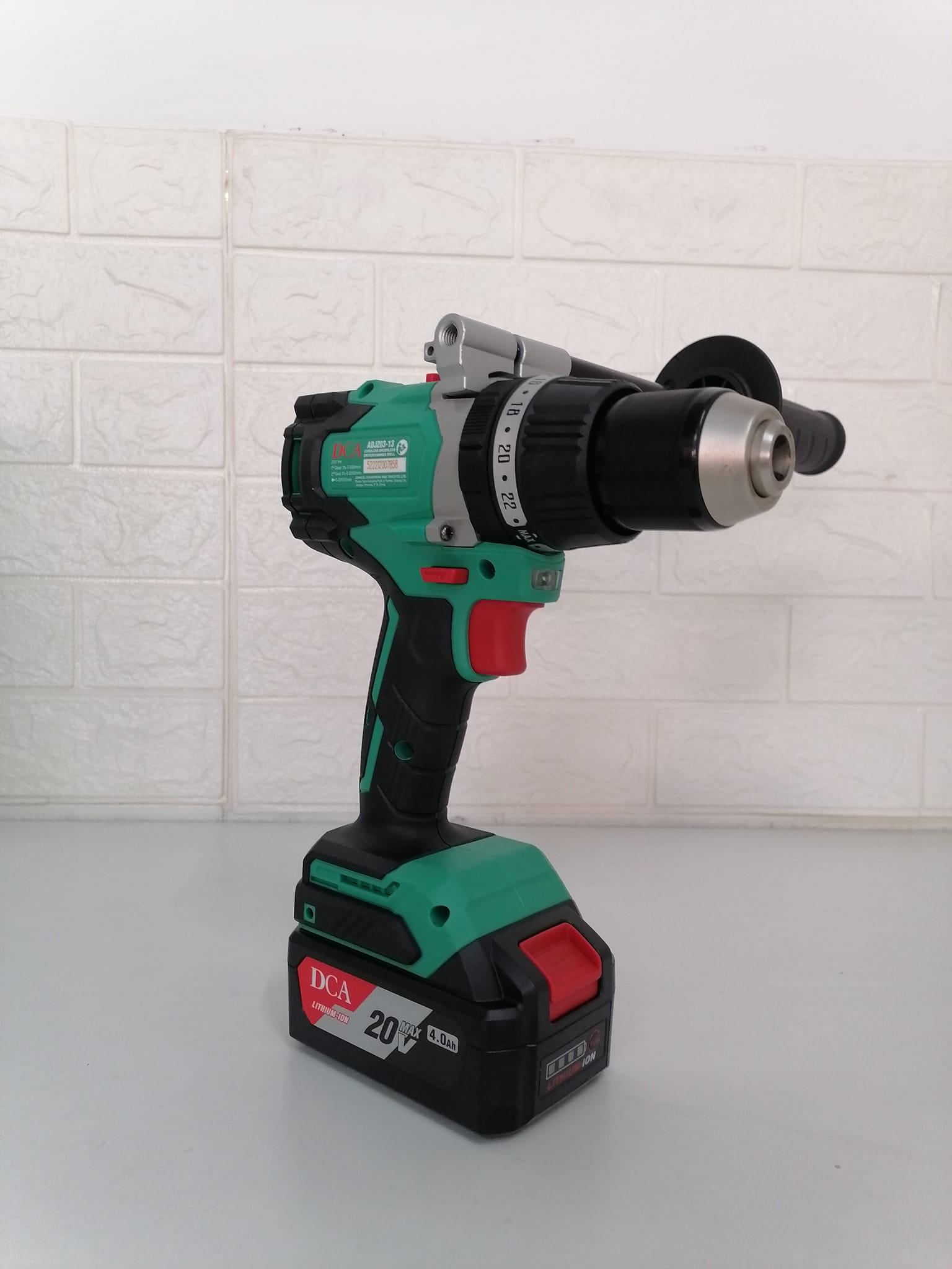MÁY KHOAN BÚA KHÔNG CHỔI THAN DÙNG PIN 20V/4.0AH DCA ADJZ03-13Z - HÀNG CHÍNH HÃNG