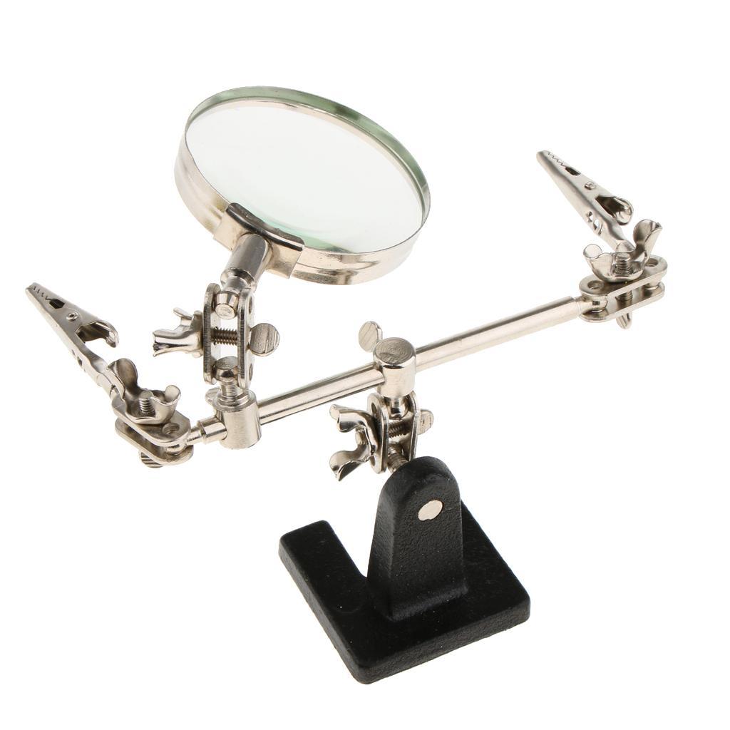 Helping Hand Magnifying Glass Tool Jewelry Stand Holder Soldering Clamp Tool
