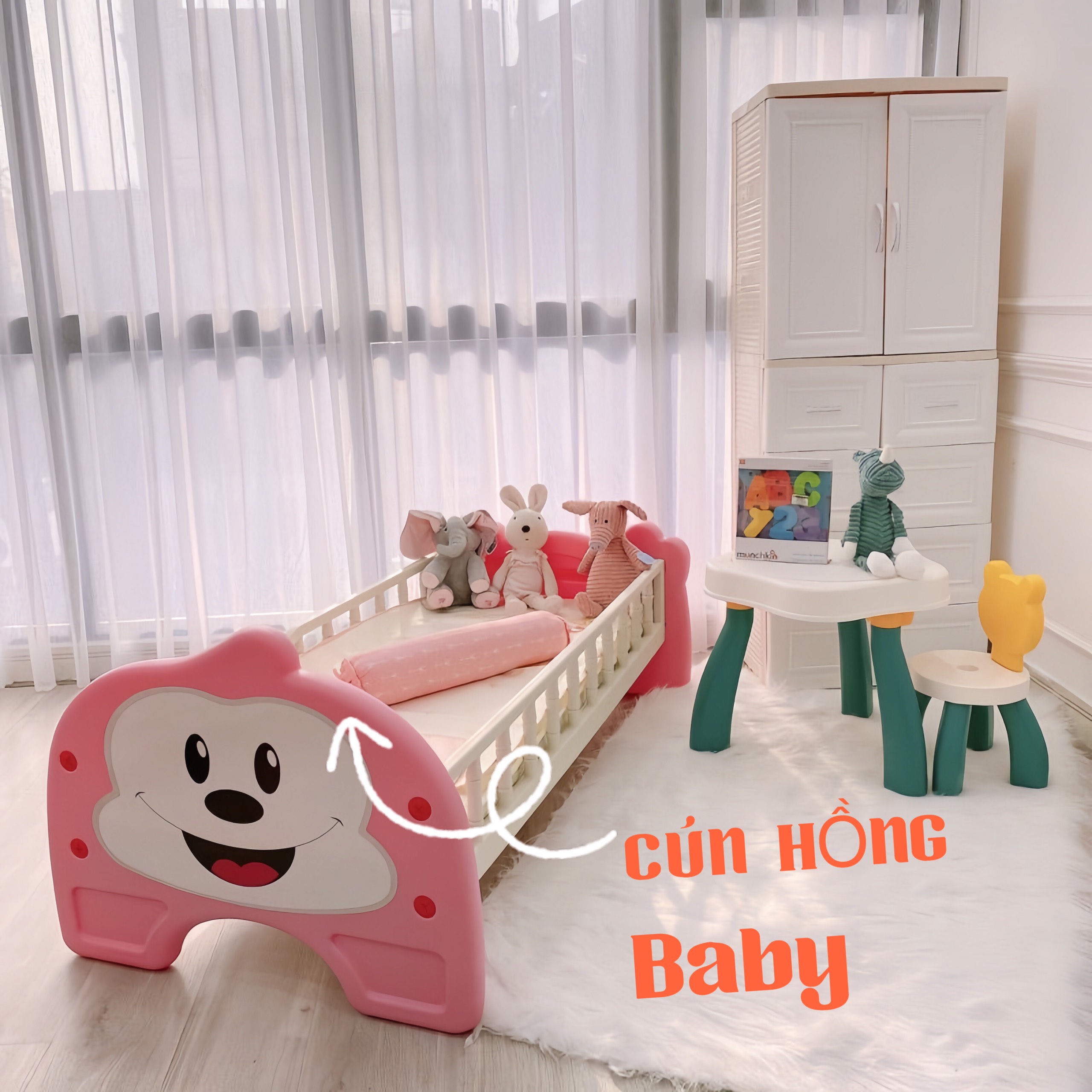 Giường ngủ cho bé , giường nhựa đáng yêu cho bé