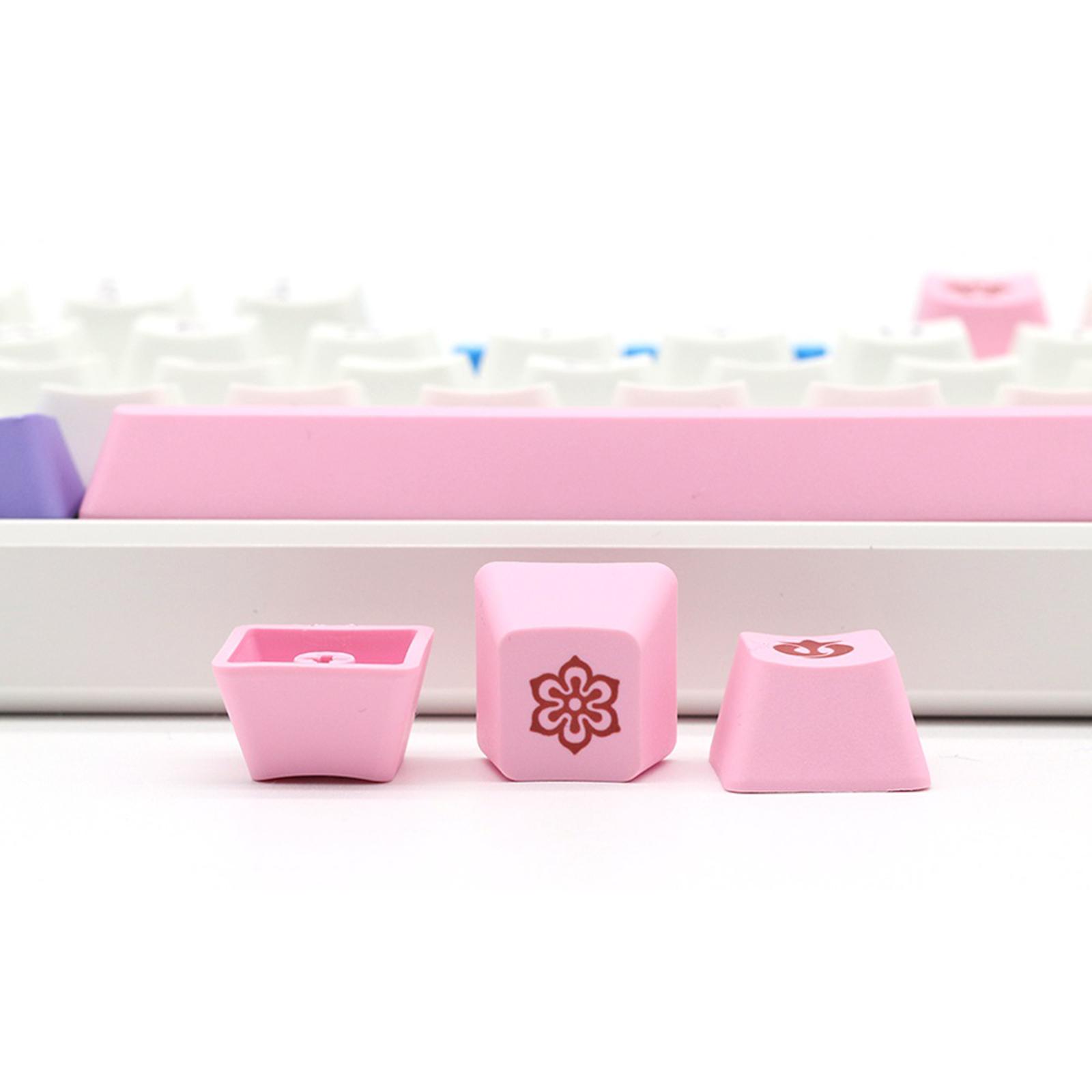 108 Keys Set Mechanical Switch Keyboard Keys 104 Keys Basic And 4 Special DIY Keys Pink And