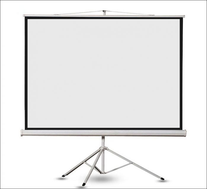 Màn chiếu di động 3 chân có thể gấp gọn kích thước 1.8m * 1.8m loại cao cấp sử dụng cho máy chiếu - Hàng Nhập Khẩu
