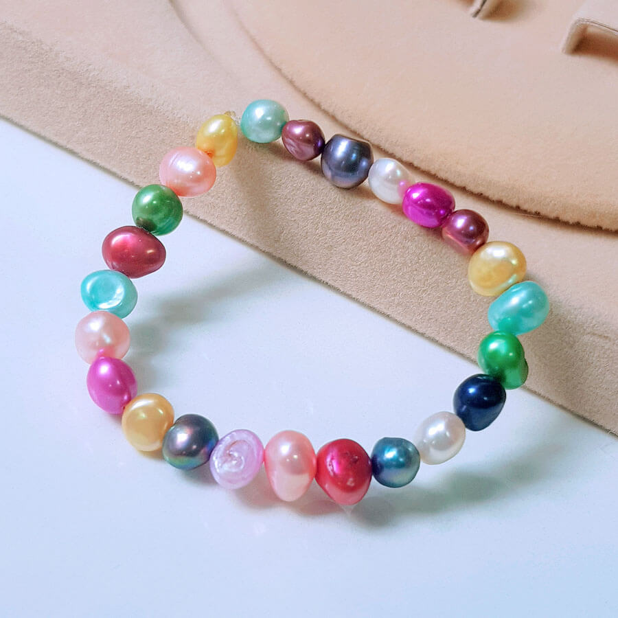 Bộ Trang Sức Ngọc Trai Nước Ngọt Thiên Nhiên Cao Cấp 3M - Chuỗi 3 Hàng Sang Trọng - Trang Sức Cô Tấm - MColor PEARL (6-7ly) - CTJ3113