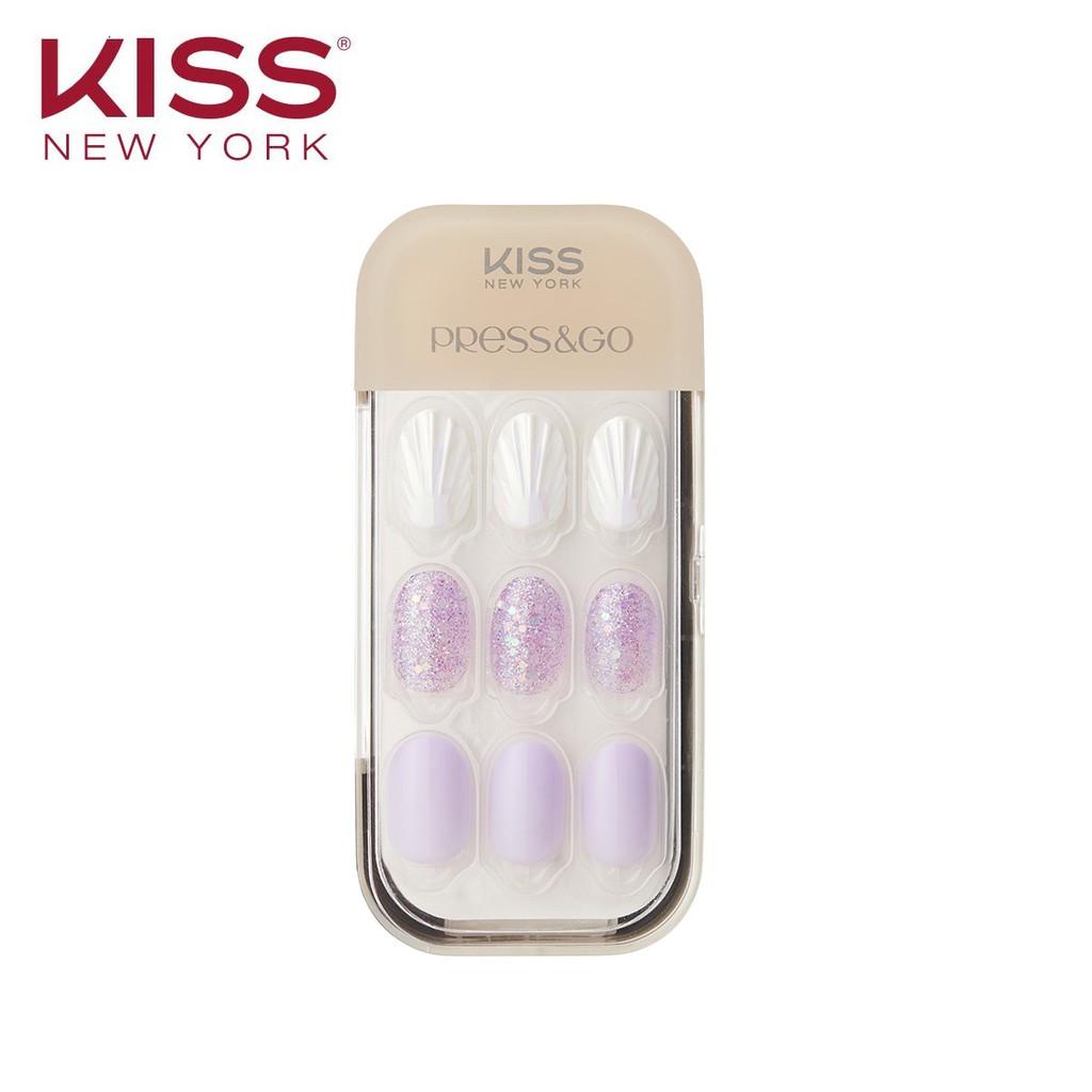 Bộ 30 Móng Tay Gel Tự Dán Press &amp; Go Kiss New York Nail Box - Purple Mermaid (KPN14K)