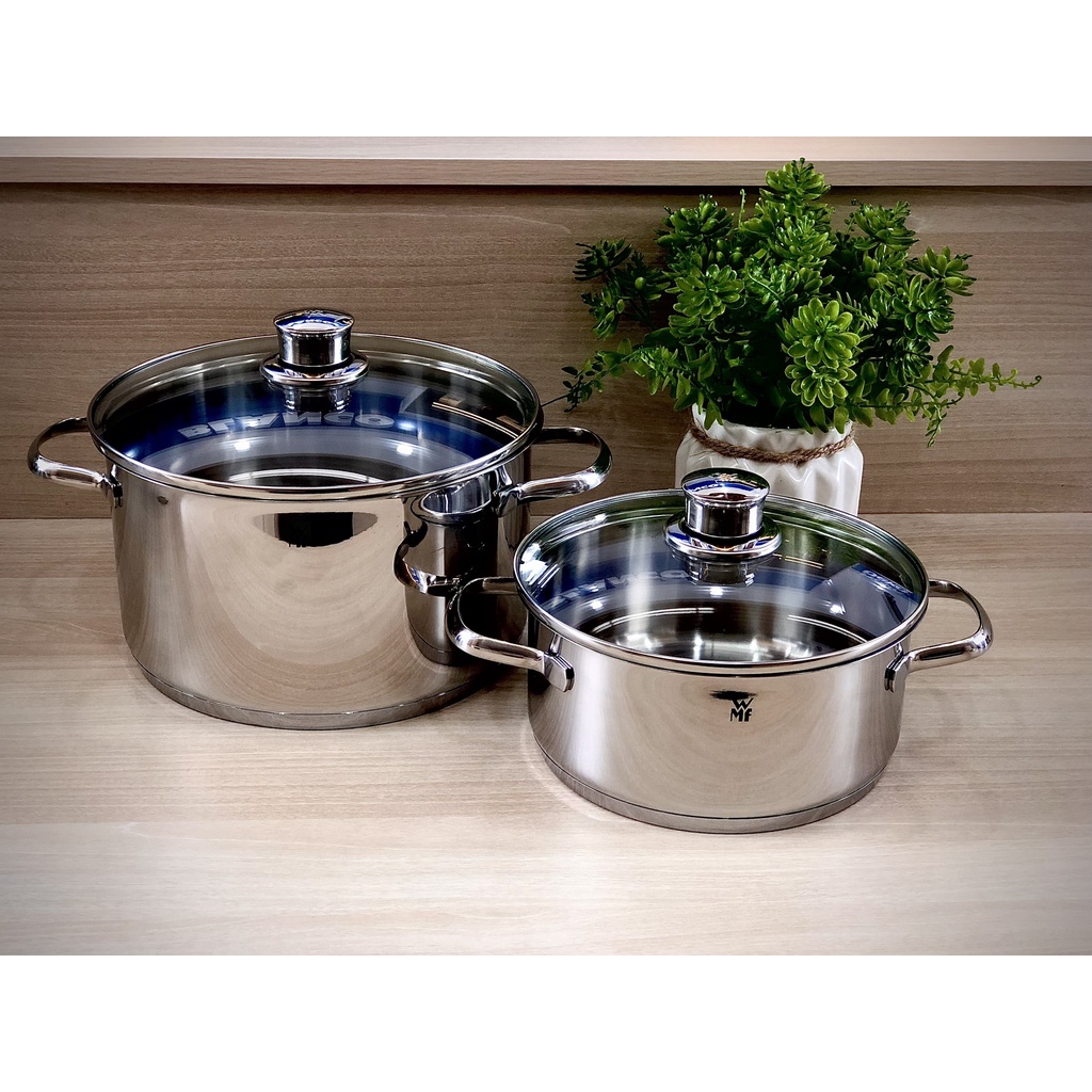 Bộ Nồi Đáy Từ WMF Saphir 4 Món Cookware Set Đáy 3 Lớp Nguyên Khối Dùng Cho Mọi Loại Bếp Size 24,20,16,16cm - 0725116380