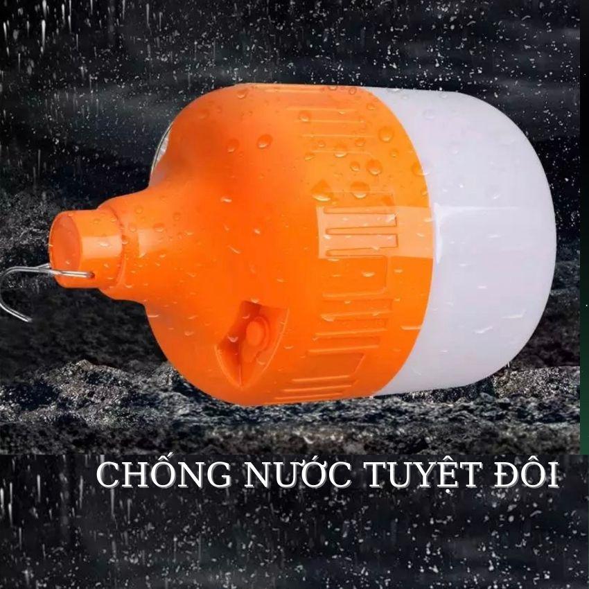 Bóng Đèn Tích Điện 6h - 8h Sạc Pin Đa Năng 100W - 150W Có Móc Treo Ko Cần Dây Điện