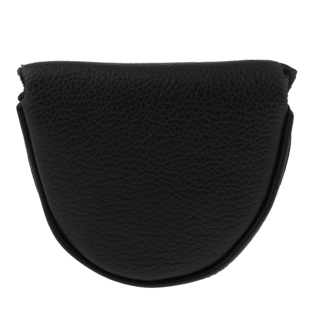 2xSoft Comfortable PU Golf Mallet Head Cover Club Protector Putter Cover Black