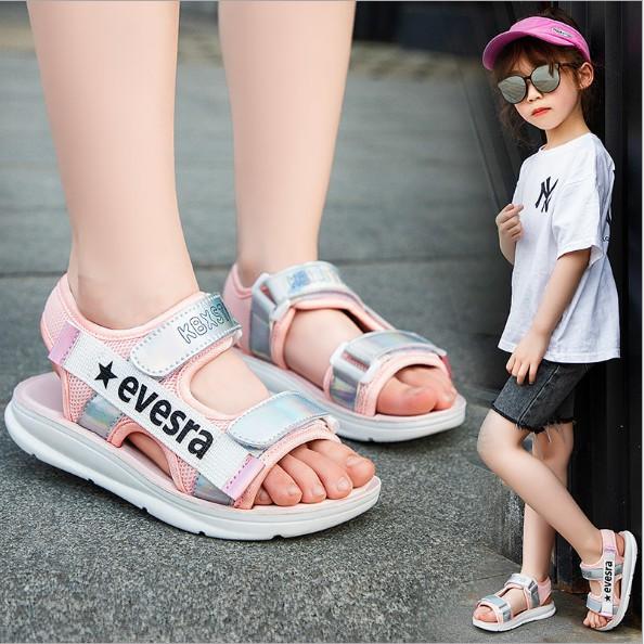 Sandal bé gái óng ánh cao cấp đế mềm êm chân đi học đi chơi thiết kế chắc chắn chống trơn trượt