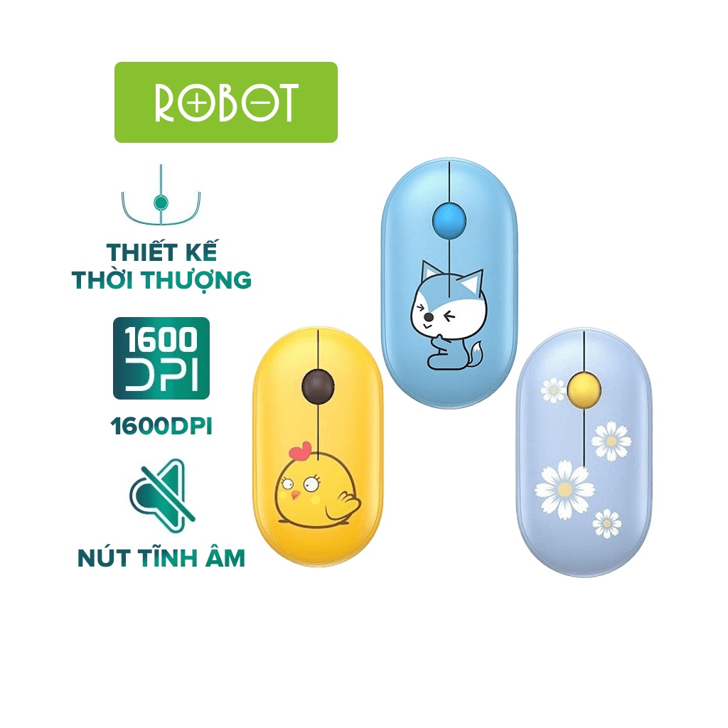 Chuột Không Dây Robot M230 Tĩnh Âm Thiết Kế Dễ Thương Silent Nhỏ Gọn Tiện Dụng - HÀNG CHÍNH HÃNG