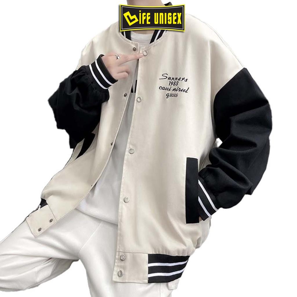 Áo khoác Bomber Jacket Dù 2 Lớp 1983 Unisex Nam Nữ form rộng Chống nắng Siêu Hot Unisex