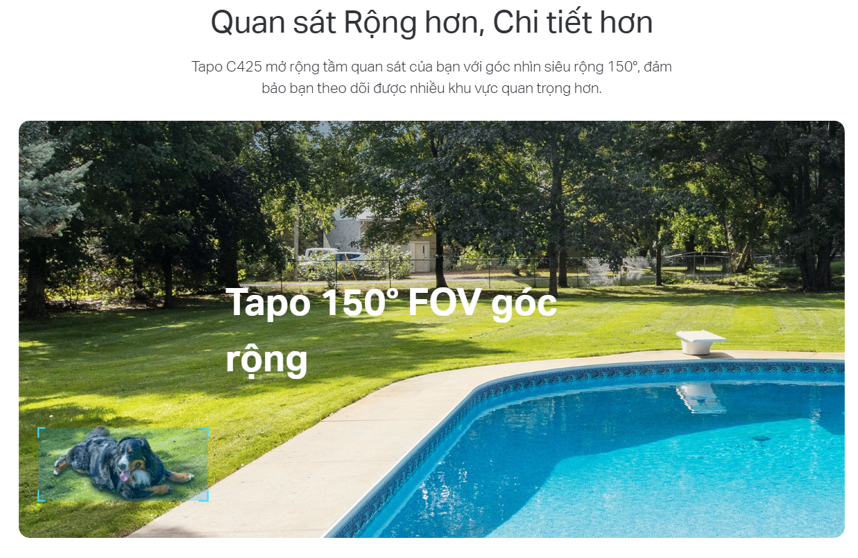 CAMERA WIFI NGOÀI TRỜI TAPO C425 KIT 4MP TẶNG KÈM PIN NĂNG LƯỢNG - CẢNH BÁO ĐÈN VÀ CÒI, TÙY CHỈNH VÙNG CHUYỂN ĐỘNG