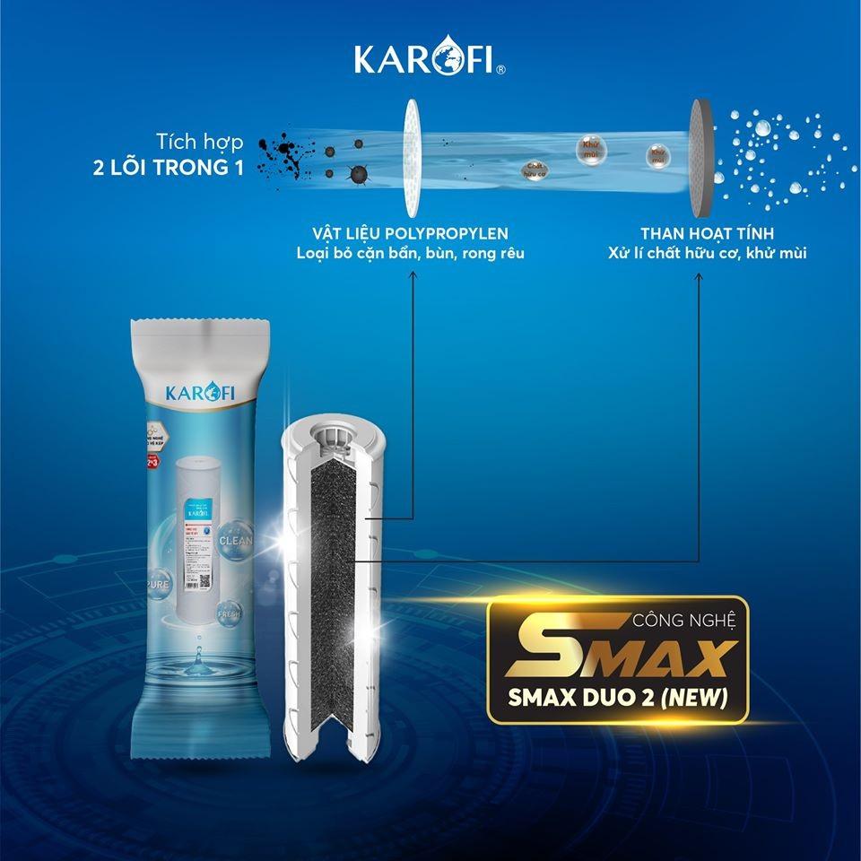 Lõi lọc nước Smax Duo 2 bảo vệ kép Karofi - Hàng chính hãng