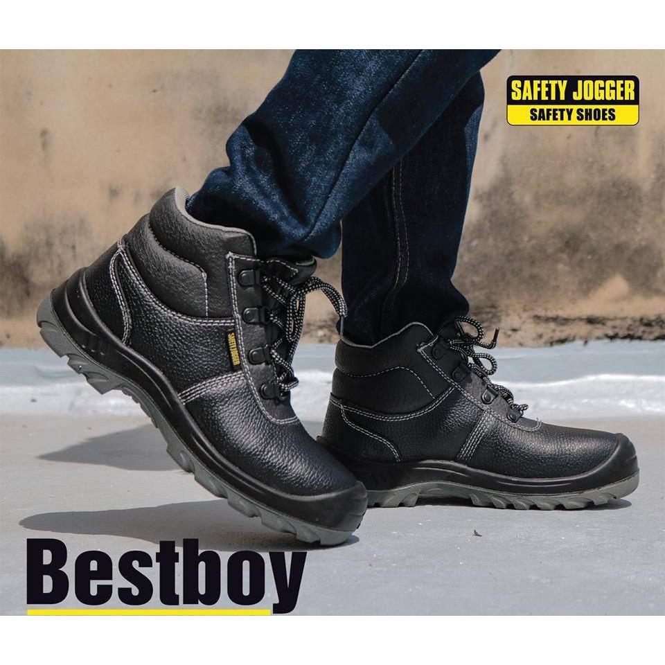 Giày bảo hộ lao động nam Jogger Bestboy S3 cổ cao da bò, chống đinh/ nước/ trượt. Giày công trình dáng thể thao - XSAFE