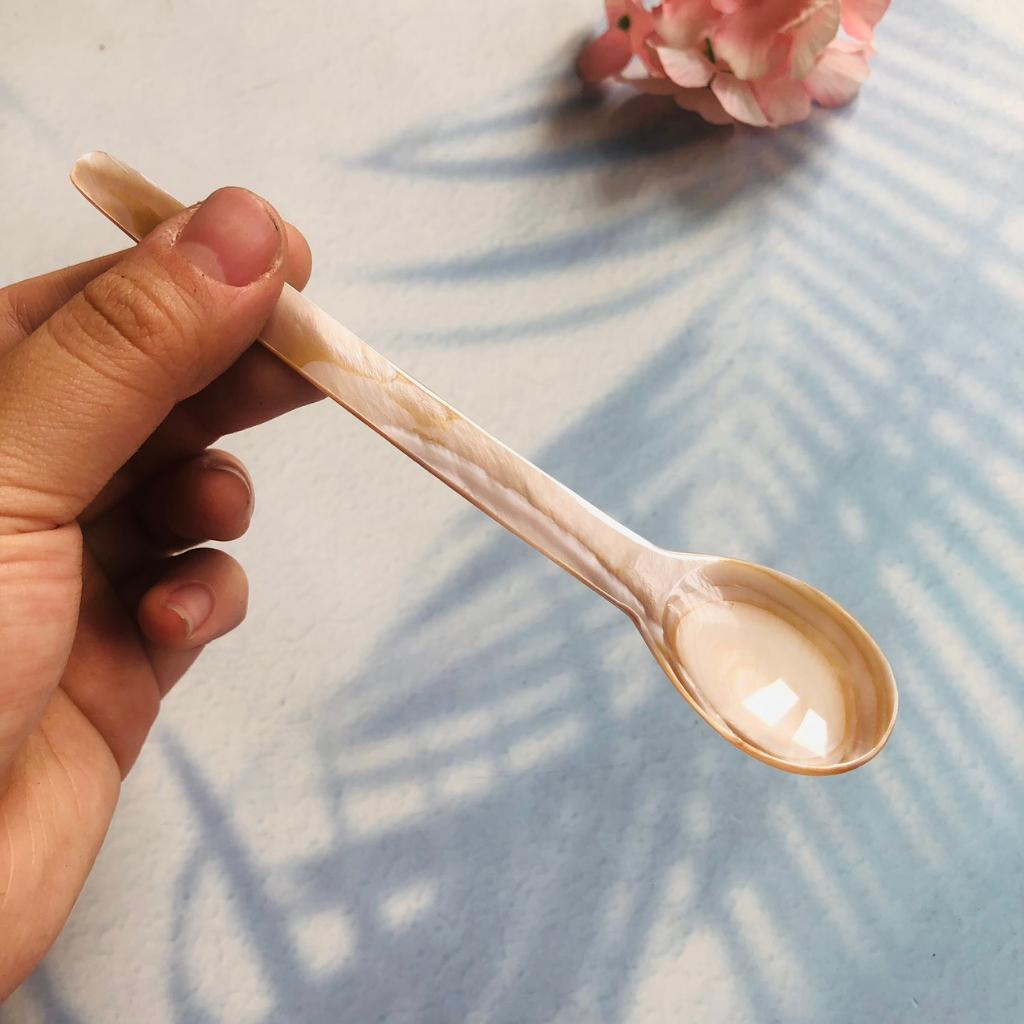 Thìa Trai Hồng 14cm, Thìa Muỗng Thủ Công Làm Thủ Công, Phụ Kiện Bàn Ăn, Chụp Ảnh Trang Trí