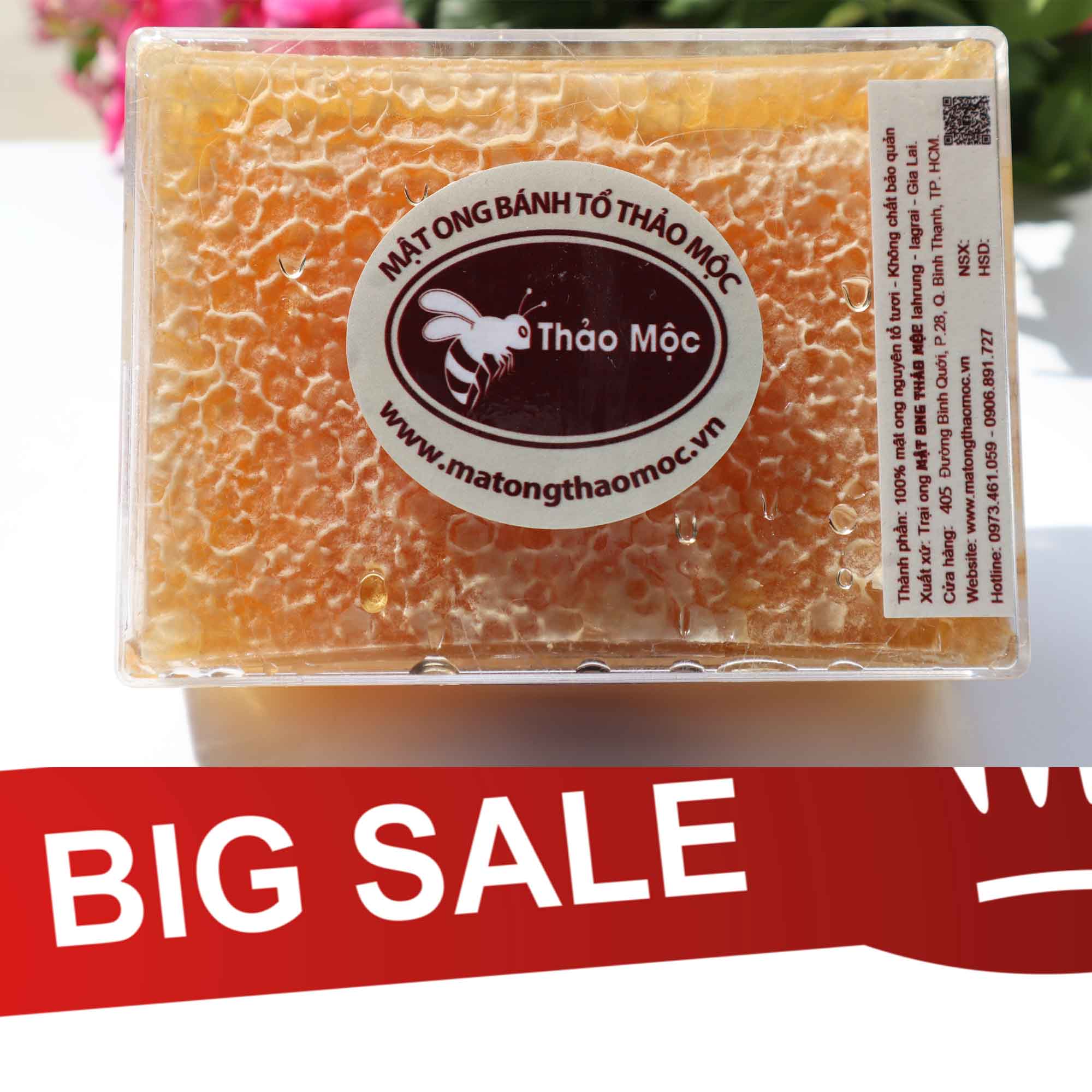Mật Ong Bánh Tổ Thảo Mộc Hộp 600gr Loại Hoa Rừng Honeycomb