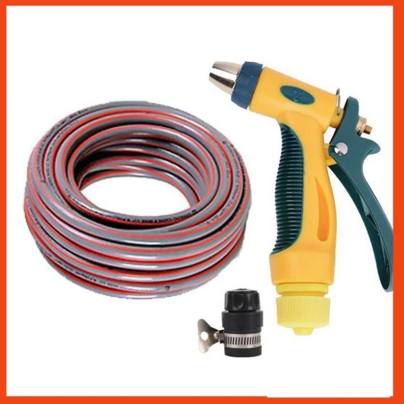 Bộ dây vòi xịt nước rửa xe,tưới cây tăng áp 3 lần 7-10m
